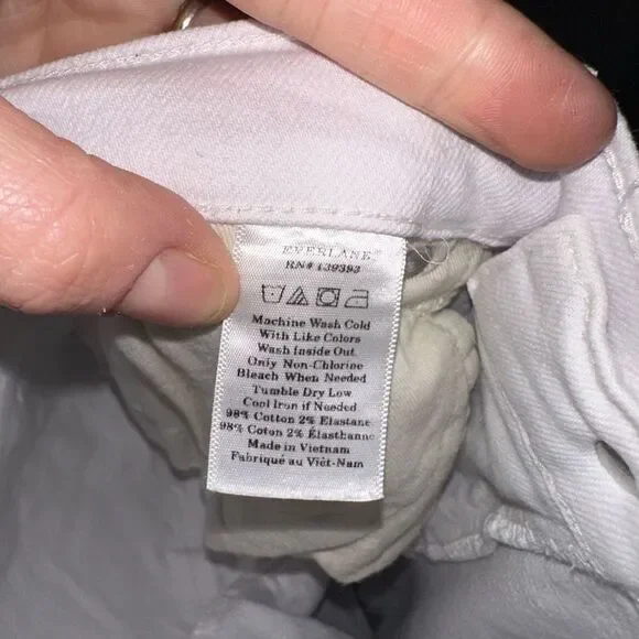 Everlane straight leg white size 30 sustainable jeans - Picture 3 of 5